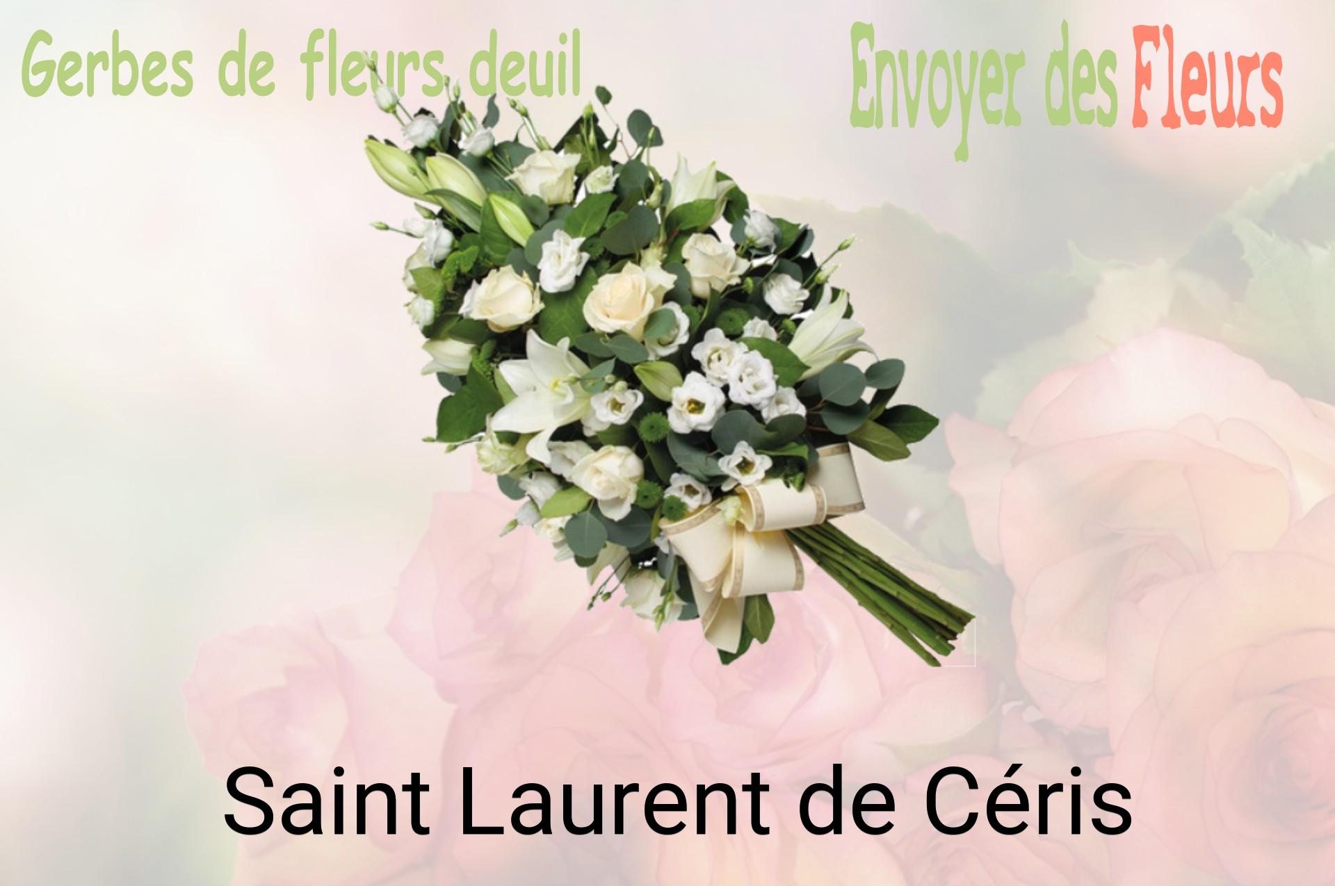 Gerbe de fleurs de deuil livrée à Saint-Laurent-de-Céris